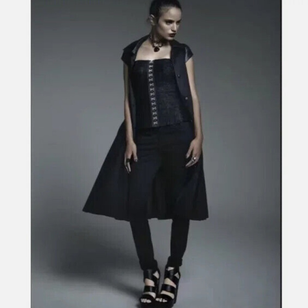 Disney Maleficent Hot Topic Button Front Trench V… - image 1